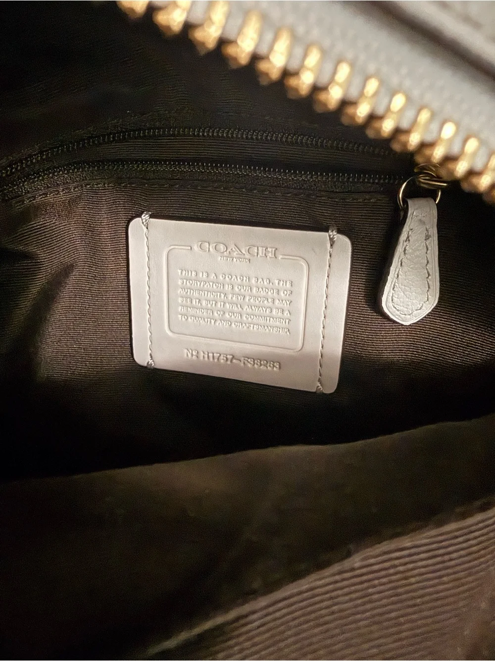 Coach Mini Pebbled Leather Backpack in Cream with Gold Hardware